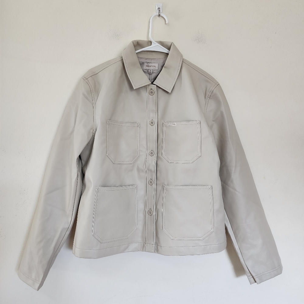 Brixton Survey Boxy Chore Coat in Beige size Medium NWT